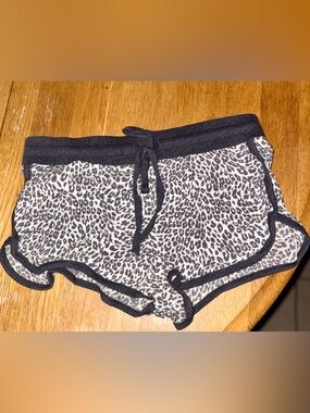 Victoria's Secret Black & White Leopard Lounge Shorts